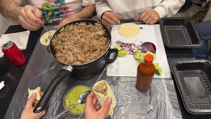 Framed Print : Hands Preparing Carnitas Tacos Print Framed Print : Hands Preparing Carnitas Tacos Print