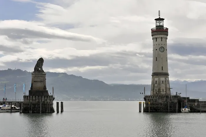 Framed Print : Lindau Harbor Print, Germany