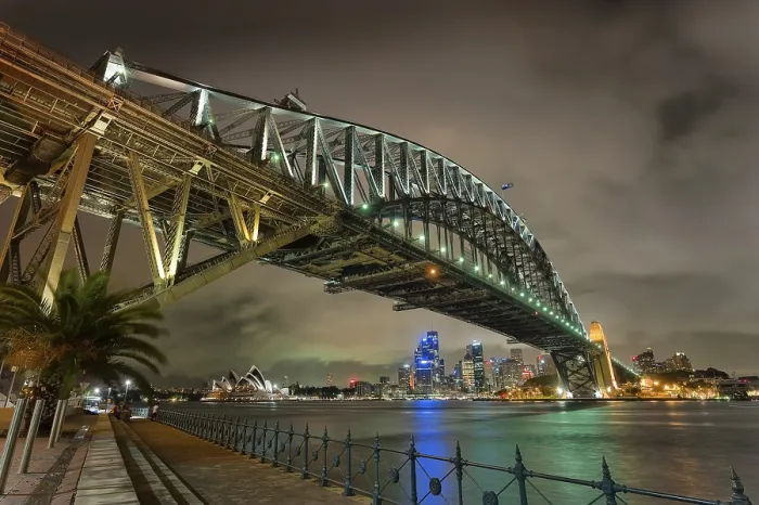 Framed Print : Harbour Bridge Print, Sydney Opera Night Framed Print : Harbour Bridge Print, Sydney Opera Night