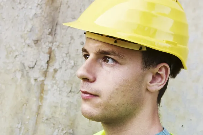 Framed Print : Head Portrait of a Young Construction Worker Print, Duisburg Germany Framed Print : Head Portrait of a Young Construction Worker Print, Duisburg Germany