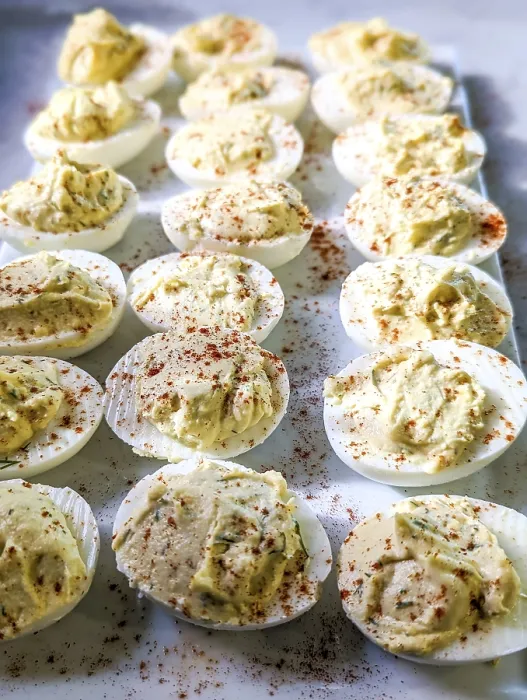 Framed Print : Healthy Deviled Eggs Print - Appetizer Framed Print : Healthy Deviled Eggs Print - Appetizer