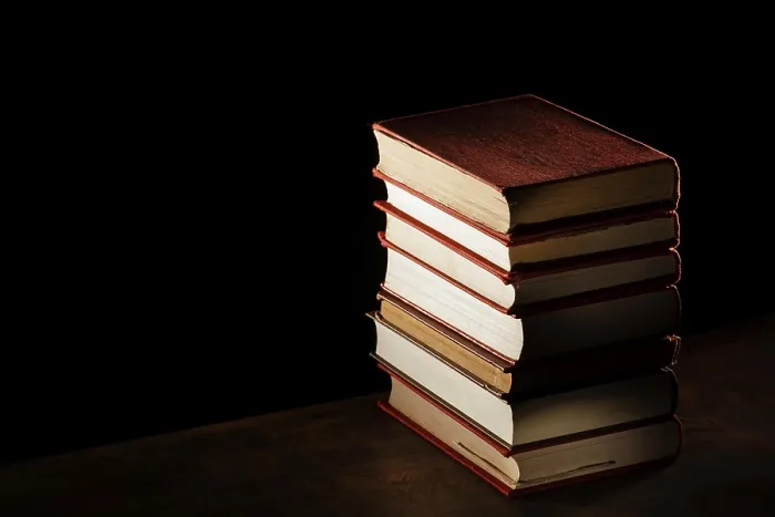 Framed Print : High Angle Books Stack Print Framed Print : High Angle Books Stack Print