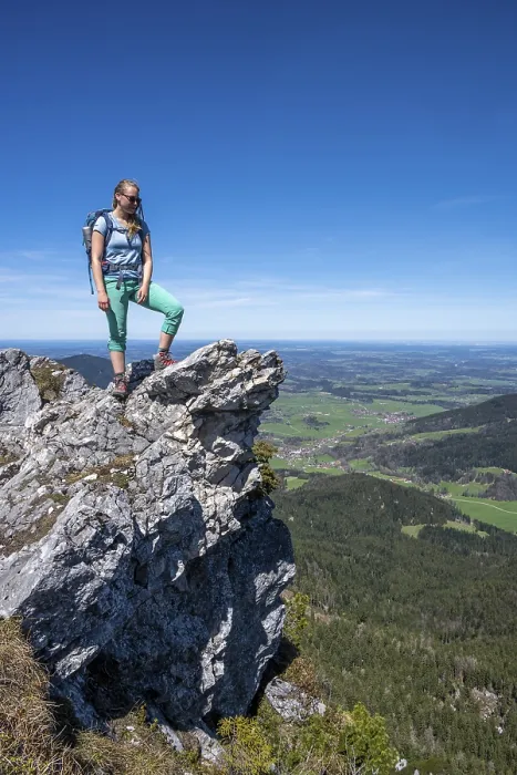 Framed Print : Hiker on Breitenstein Summit, Fischbachau, Bavaria Print Framed Print : Hiker on Breitenstein Summit, Fischbachau, Bavaria Print