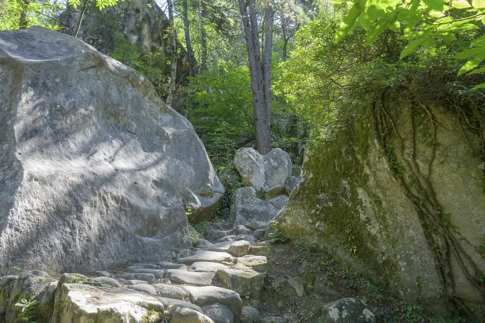 Framed Print : Hiking Trail to Grès d'Annot Sandstone Labyrinth Print Framed Print : Hiking Trail to Grès d'Annot Sandstone Labyrinth Print