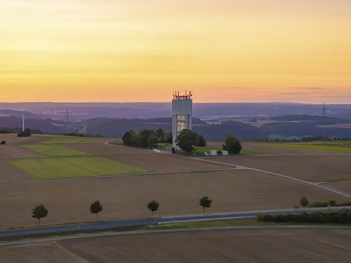 Framed Print : Hilly Landscape Print with Sunset Light, Jettingen, Germany