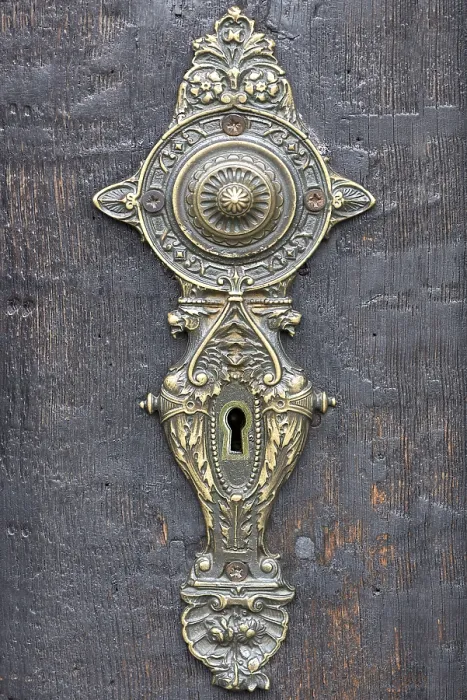 Framed Print : Historic Door Fitting Print, Bavaria, 1880 Framed Print : Historic Door Fitting Print, Bavaria, 1880