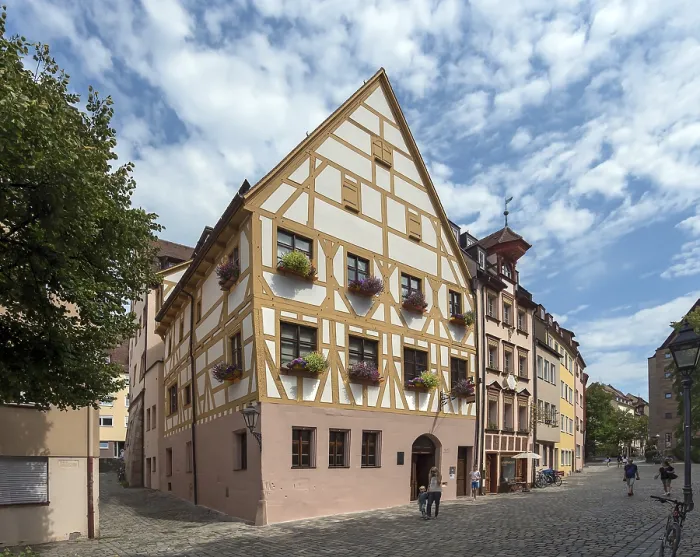 Framed Print : Historic Half-Timbered Ensemble Print, Nuremberg, Germany Framed Print : Historic Half-Timbered Ensemble Print, Nuremberg, Germany