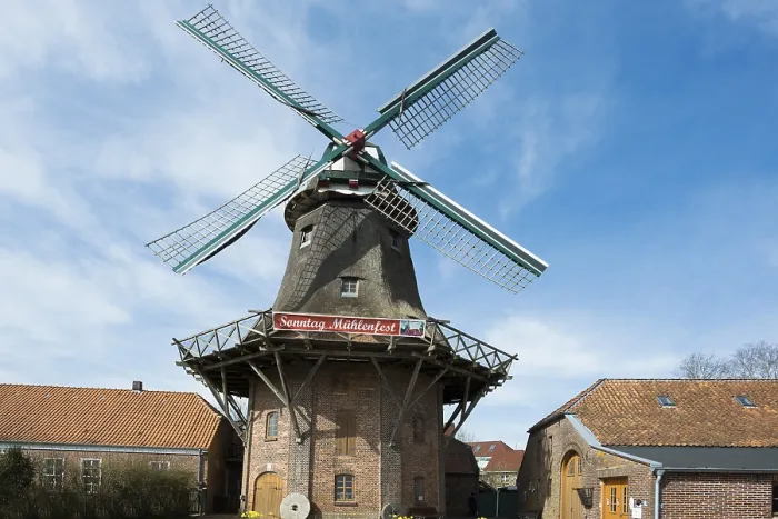 Framed Print : Historic Windmill Print, Jever, Germany