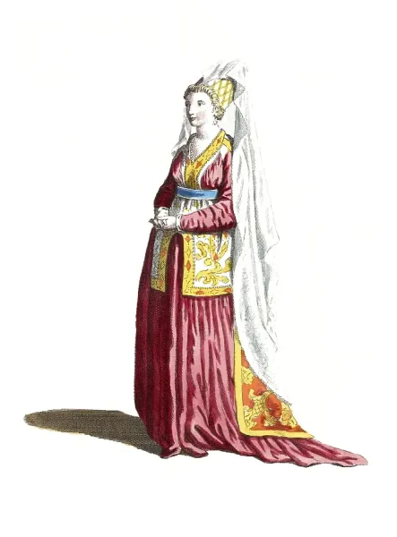 Historical Clothing Print: Noble Lady from Syria in Art