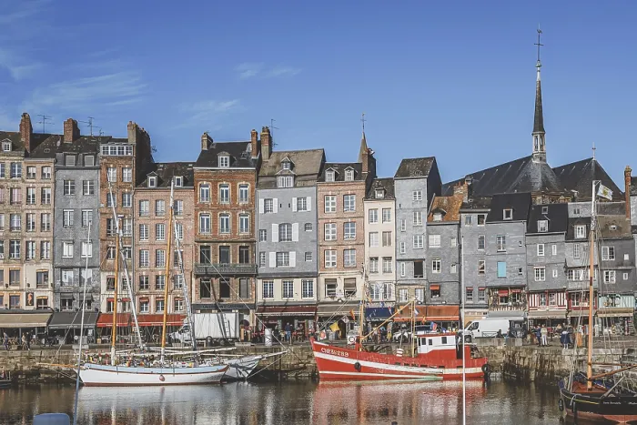 Framed Print : Honfleur, Normandy Print - Seaside Townscape Framed Print : Honfleur, Normandy Print - Seaside Townscape