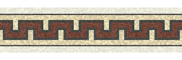 Framed Print : Horizontal Border Mosaic Tiles Print Vector Pattern Framed Print : Horizontal Border Mosaic Tiles Print Vector Pattern