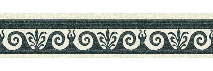 Framed Print : Horizontal Border Mosaic Tiles Print Framed Print : Horizontal Border Mosaic Tiles Print