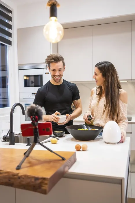 Framed Print : Horizontal Cooking Couple Print Framed Print : Horizontal Cooking Couple Print