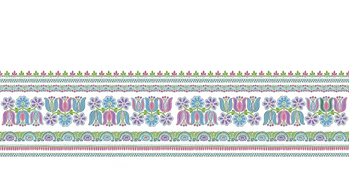 Framed Print : Hungarian Vector Embroidery Pattern Print for Borders Framed Print : Hungarian Vector Embroidery Pattern Print for Borders
