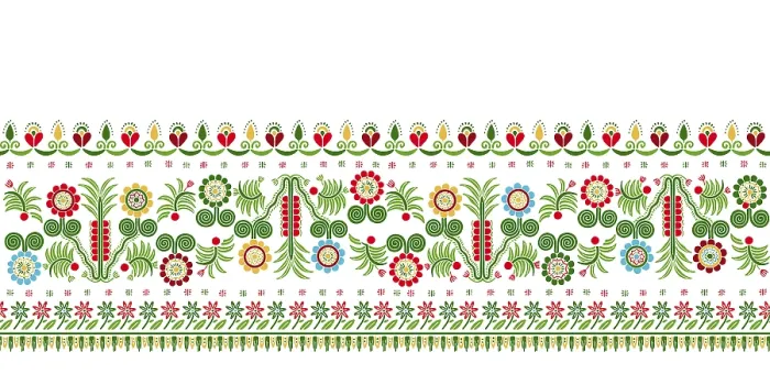 Framed Print : Hungarian Vector Embroidery Pattern Print for Borders Framed Print : Hungarian Vector Embroidery Pattern Print for Borders