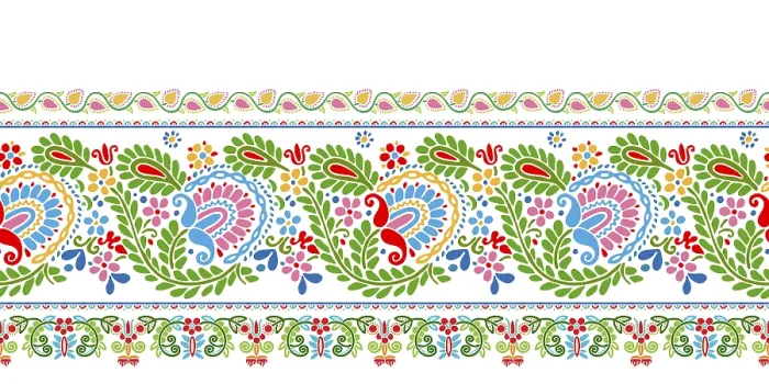 Framed Print : Hungarian Vector Embroidery Pattern Print for Borders Framed Print : Hungarian Vector Embroidery Pattern Print for Borders