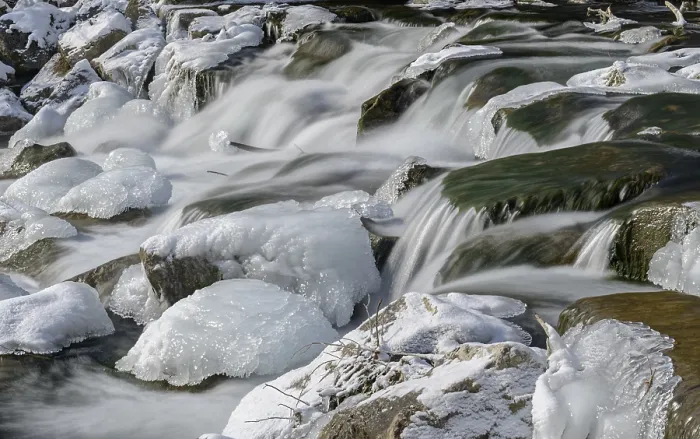 Framed Print : Triesting River Ice-Covered Stones Print Framed Print : Triesting River Ice-Covered Stones Print