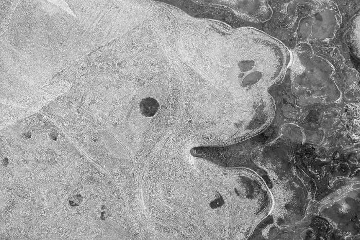 Framed Print : Ice Patterns in a Puddle Print, Hesse, Germany Framed Print : Ice Patterns in a Puddle Print, Hesse, Germany