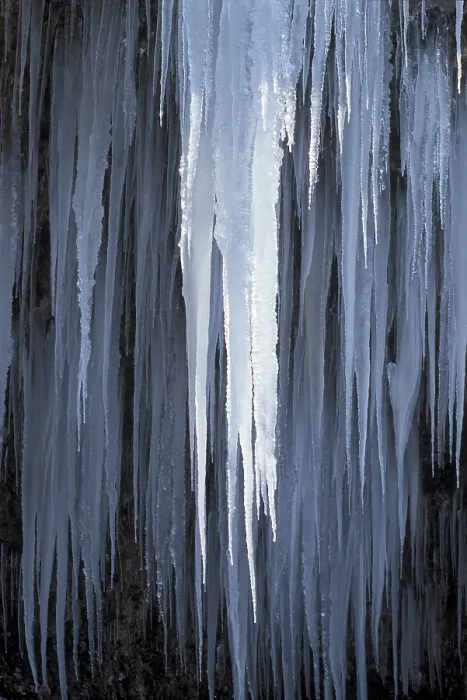 Framed Print : Icicles on a Rock Face Print Framed Print : Icicles on a Rock Face Print