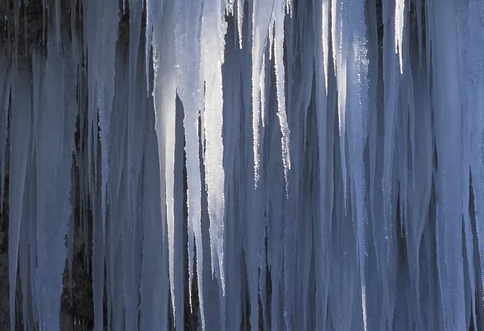 Framed Print : Icicles on a Rock Face Print Framed Print : Icicles on a Rock Face Print
