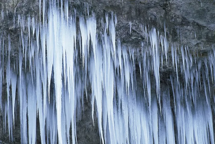 Framed Print : Icicles on a Rock Face Print Framed Print : Icicles on a Rock Face Print