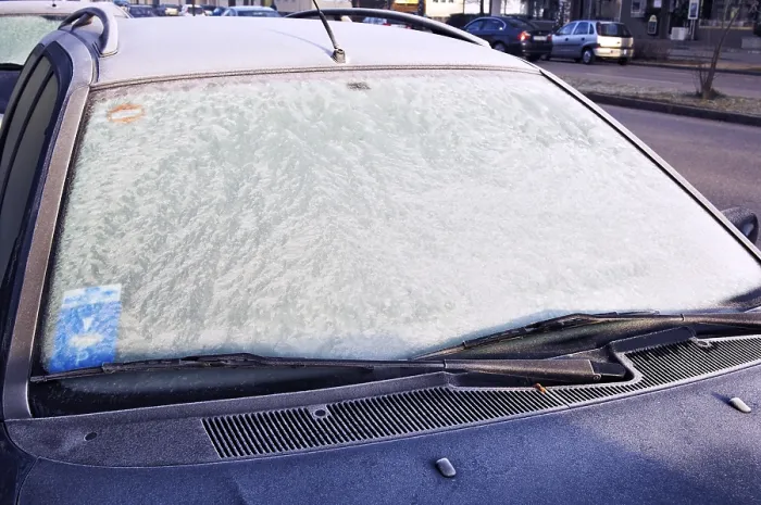 Framed Print : Icy Windscreen Print Framed Print : Icy Windscreen Print
