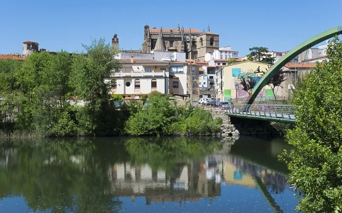 Framed Print : An Idyllic River with a Bridge Print, Plasencia, Spain Framed Print : An Idyllic River with a Bridge Print, Plasencia, Spain