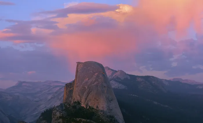 Framed Print : Illuminated Clouds Above Half Dome Print, Yosemite National Park Framed Print : Illuminated Clouds Above Half Dome Print, Yosemite National Park