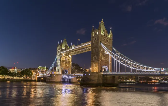 Framed Print : Evening Illuminated Tower Bridge Print, London Framed Print : Evening Illuminated Tower Bridge Print, London