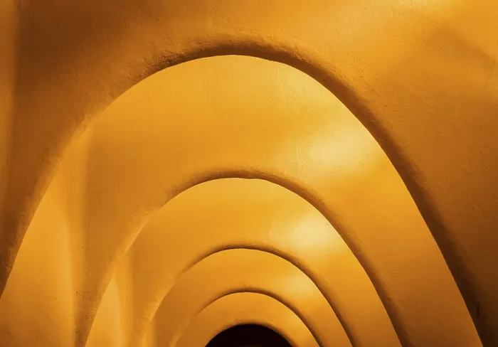 Framed Print : Corridor Background Print: Long Arcs