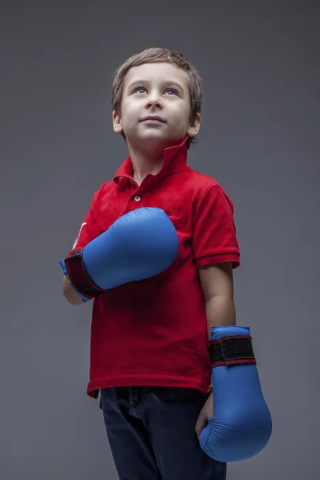 Framed Print : Young Boxer Print on Gray Background Framed Print : Young Boxer Print on Gray Background