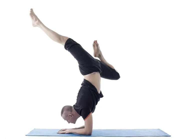 Framed Print : Flexible Man in Yoga Pose Print Framed Print : Flexible Man in Yoga Pose Print