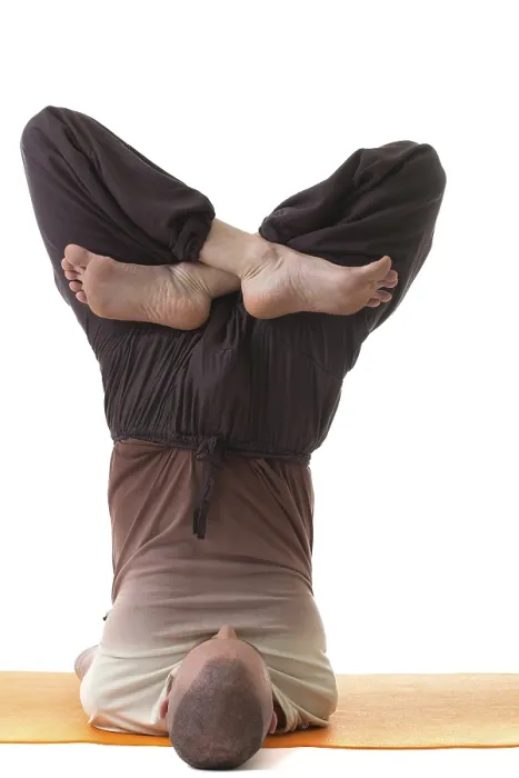 Framed Print : Flexible Yogi Print in Difficult Pose Framed Print : Flexible Yogi Print in Difficult Pose