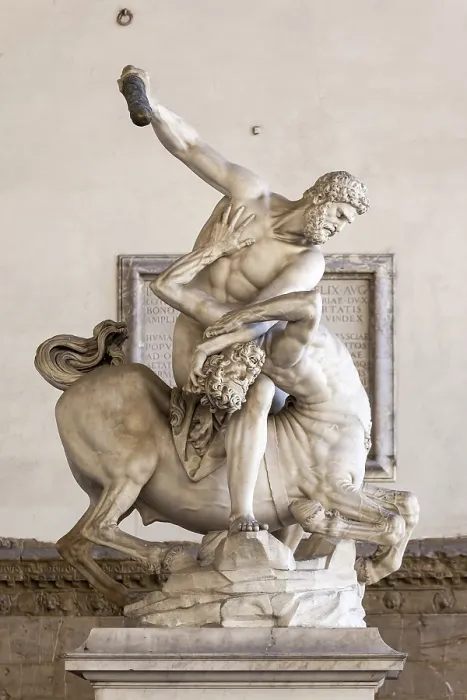 Framed Print : Hercules Beating Centaur Nessus Print Framed Print : Hercules Beating Centaur Nessus Print