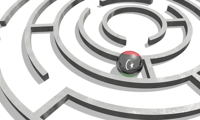 Framed Print : Libya National Flag Labyrinth Print Framed Print : Libya National Flag Labyrinth Print