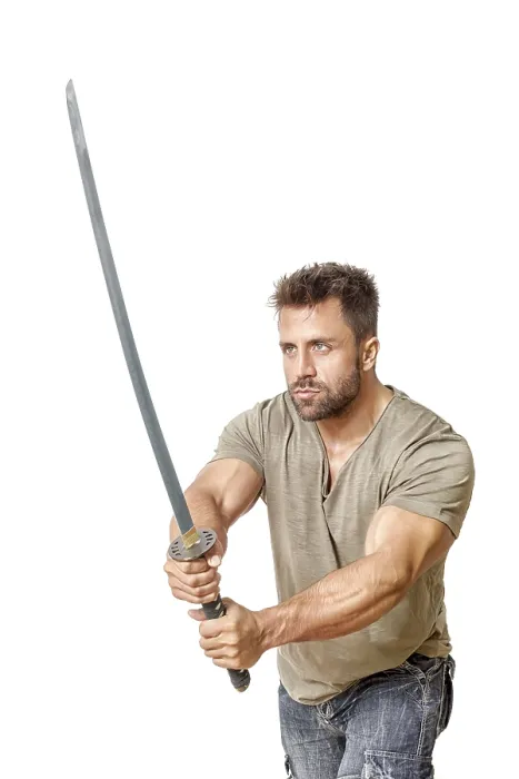 Framed Print : Strong Warrior Print with Sword