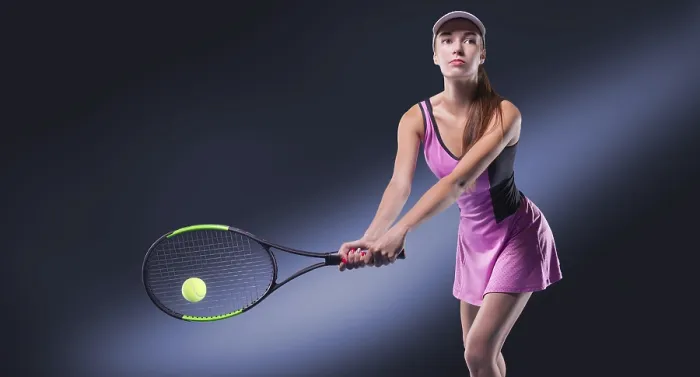 Framed Print : Tennis Player in Action Print Framed Print : Tennis Player in Action Print
