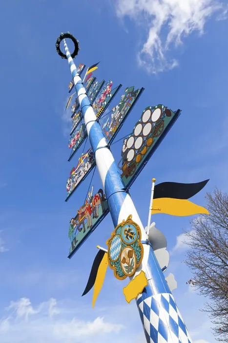 Framed Print : Maypole Print: Traditional Munich Germany Image Framed Print : Maypole Print: Traditional Munich Germany Image