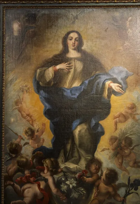 Framed Print : Immaculate Conception Oil on Canvas Print, circa 1700 Framed Print : Immaculate Conception Oil on Canvas Print, circa 1700