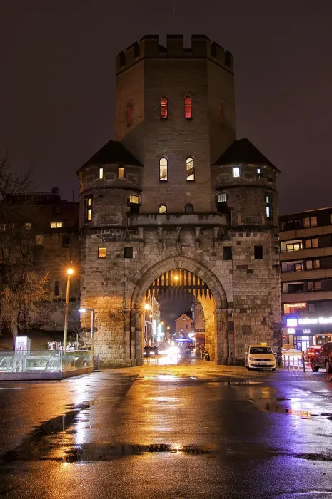 Framed Print : Impression of Cologne by Night Print Framed Print : Impression of Cologne by Night Print
