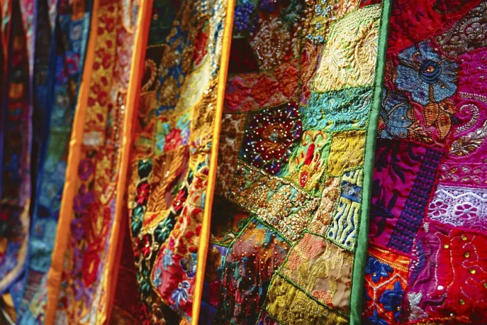 Framed Print : Indian Patchwork Print, Rajasthan, India Framed Print : Indian Patchwork Print, Rajasthan, India
