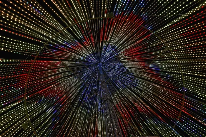 Framed Print : Inside the Illumi Tree Light Show Print, Laval, Quebec Framed Print : Inside the Illumi Tree Light Show Print, Laval, Quebec