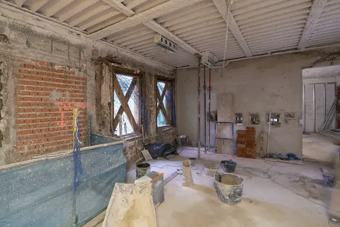 Framed Print : Exposed Brick Construction Site Print Framed Print : Exposed Brick Construction Site Print