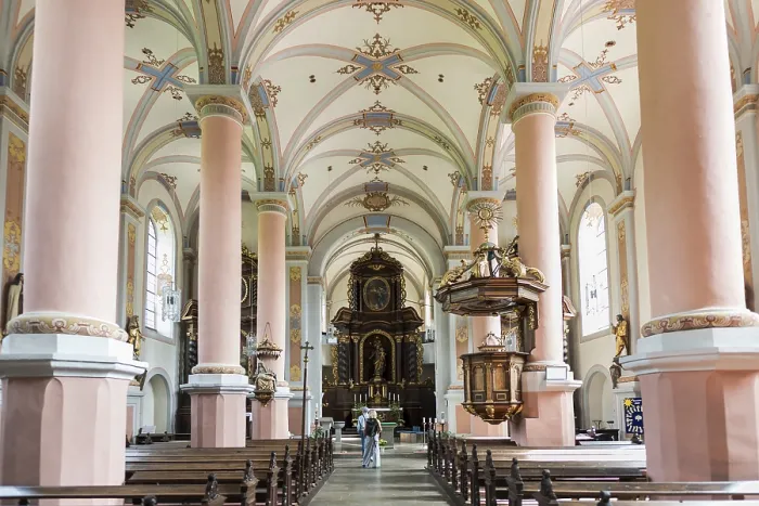Framed Print : Interior View, Carmelite Monastery Print, Beilstein, Germany Framed Print : Interior View, Carmelite Monastery Print, Beilstein, Germany