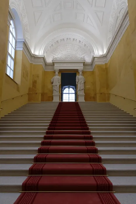 Framed Print : Interior view, Yellow Staircase Print, Graggenau Residence Framed Print : Interior view, Yellow Staircase Print, Graggenau Residence