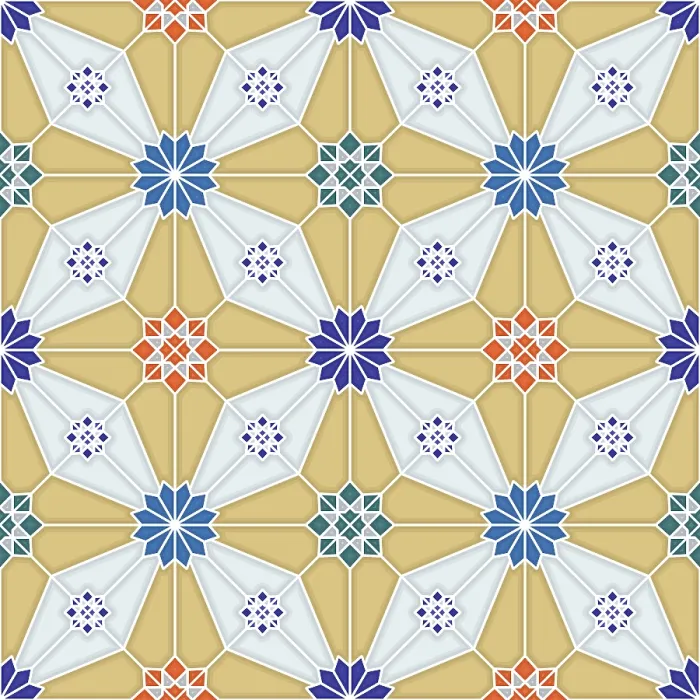 Framed Print : Islamic Geometric Seamless Vector Pattern Print