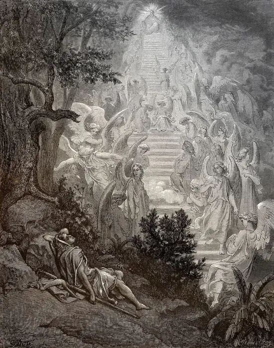 Framed Print : Gustave Dore's Jacob's Dream Print, 1863 Framed Print : Gustave Dore's Jacob's Dream Print, 1863