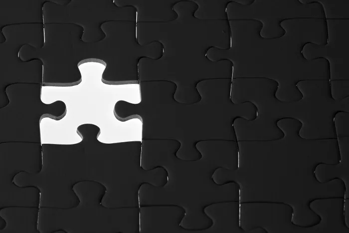 Framed Print : Jigsaw Puzzle Print Backlit with Missing Piece Framed Print : Jigsaw Puzzle Print Backlit with Missing Piece