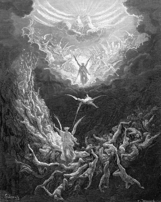 Framed Print : The Last Judgment, Steel Engraving Print 1885 Framed Print : The Last Judgment, Steel Engraving Print 1885