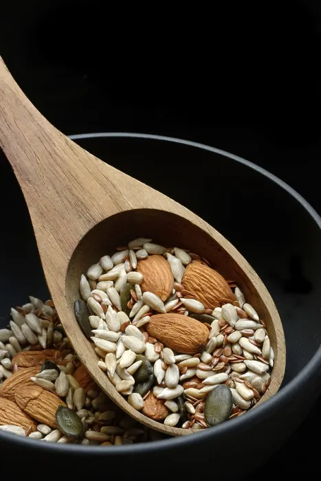 Framed Print : Almond Kernel and Seed Mix Print Framed Print : Almond Kernel and Seed Mix Print